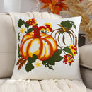 Axyaa Dutch Velvet Halloween Pillowcase with Pumpkin Bat Embroidery