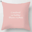 Axyaa Cloud Moon Star Pattern Pillowcase White Grey Letters Printed Home Decor