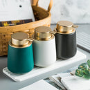 Axya Marbled Ceramic Bathroom Set: Lotion, Emulsion, Hand Sanitizer, Soap Dispenser, Shampoo