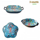 Axyaa Ceramic Fish Plate Set, Double-Eared Steamed Cooking Plate, High-Value Salad Plate