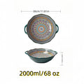 Axyaa Bohemian Amphora Soup Bowl Ceramic Noodle Ramen Large Tableware Bowl