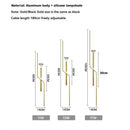 Axyaa Modern LED Pendant Lamp for Bedroom Living Room, Minimalist Design in Gold or Black