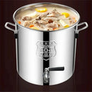Axya 304 Stainless Steel Large Water Storage Pot with Lid and Faucet