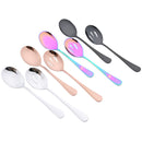 Axyaa Stainless Steel Slotted Spoon Set - Multicolored Big Soup Flatware Kit