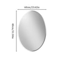 Axyaa Oval Beveled Edge Wall Mirror for Bathroom Bedroom Livingroom