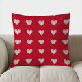 Axyaa Stylish Stripes Love Text Throw Pillow Cover for Sofa Bedroom Car