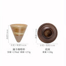 Axyaa Ceramic Funnel Coffee Cup with Walnut Base