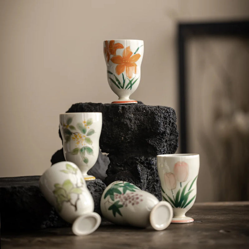 Axya Hand-Painted Gourd Cup Kung Fu Tea Set Chinese Tea Cup