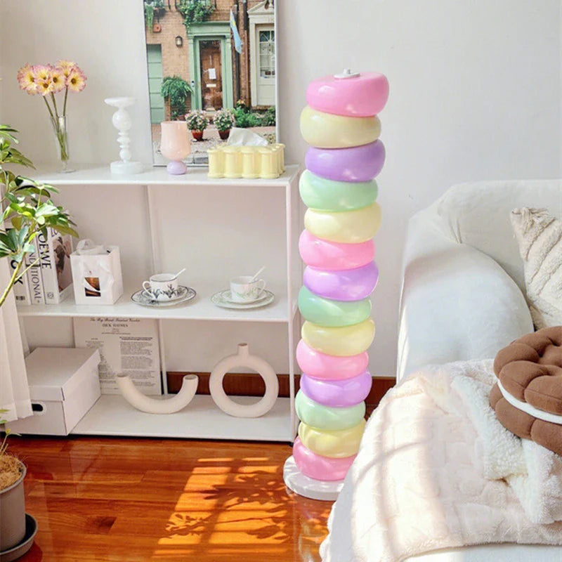 Axya Rainbow Macaron Glass Floor Lamp for Bedroom Living Room Decor