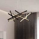 Axyaa Crystal Chandelier Stair Pendant Lamp Living Room Interior Lighting