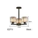 Axyaa Modern Minimalist Black Chandelier LED Indoor Hanging Light