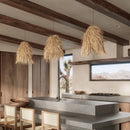 Axyaa Rattan LED Pendant Lights for Dining Room and Bar