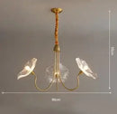 Axyaa Nordic Glass Flower Pendant Light for Home Decor and Restaurant Ambiance