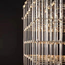 Axyaa Stainless Steel LED Pendant Lamp, Modern Chrome Square Hanging Light Fixtures