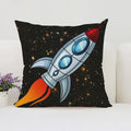 Axyaa Rocket Astronaut Cushion Cover 45*45 Home Decor Pillowcases