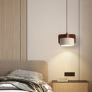 LED Wood Pendant Light Fixture by Axyaa - Modern Yellow Travertine Design for Bedroom, Restaurant, Living Room