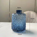 Axyaa Clear Glass Flower Vase Home Decor Hydroponic Accessories Uneven Texture Glass Vase