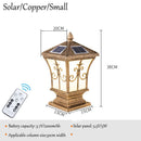 Axyaa Solar Pillar Light: Outdoor Garden Pathway 3 Color Changing Waterproof Sensor Light