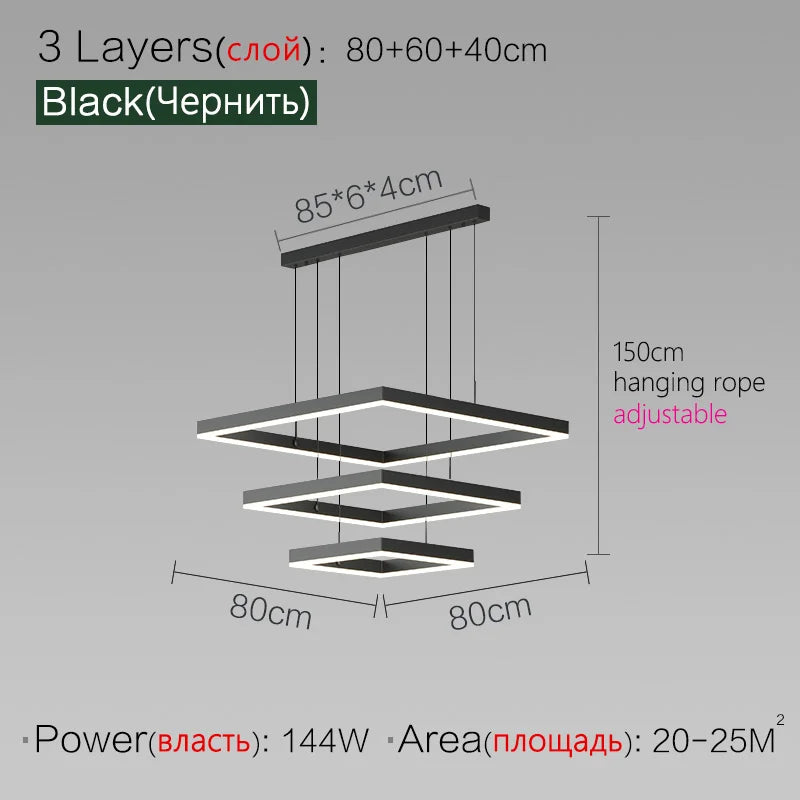 Modern LED Ceiling Chandelier by Axyaa for Living Room Bedroom Dining Room