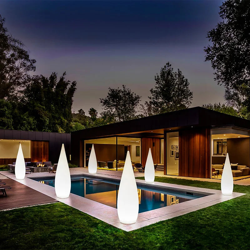 Axyaa RGB Solar Water Droplet Lights with Remote for Outdoor Décor