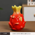 Axyaa Fruit Vase Series: Dragon Fruit Orange Mango Ceramic Vase for Living Room Decor