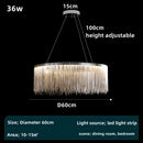 Axyaa Modern Luxury LED Tassel Chandelier in Gold/Silver Stainless Steel