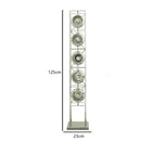 Axyaa Minimalist LED Chrome Floor Lamp | Stylish Metal Art Light