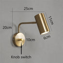 Axyaa Nordic Rotatable LED Wall Lamp for Bedroom Sconce Lighting