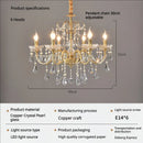 Axyaa Golden Crystal Pendant Lighting for Luxury Living Spaces