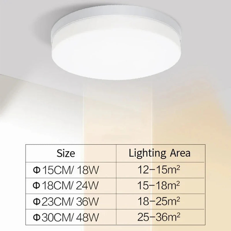 Axyaa 48W LED Ceiling Lamp: Ultra-thin Bedroom Light Fixture