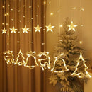 Axyaa LED Christmas Garland Curtain Lights for Home Holiday Decor