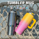 Axyaa 40oz Tumbler with Handle & Straw - Double Wall Vacuum Insulated Stainless Steel Cup