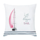 Axyaa Cartoon Sailboat Hot Air Balloon Lighthouse Cushion Cover