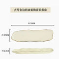 Axyaa Gilt-edged Green Ceramic Long Plate - High Grade Sushi Dim Sum Dessert Plate