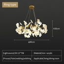 Axyaa Ginkgo Leaves Acrylic Chandelier Modern Luxury Pendant Lamp for Home Decor