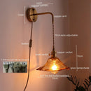 Axyaa Glass Copper LED Wall Lights for Home Decoration Restaurant Living Room