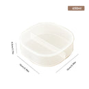 Axyaa Divided Bento Box: Transparent, Microwave-Safe, Portable Lunch Container