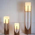 Axyaa Retro Solid Wood Desk Lamp with Energy-saving LED for Living Room