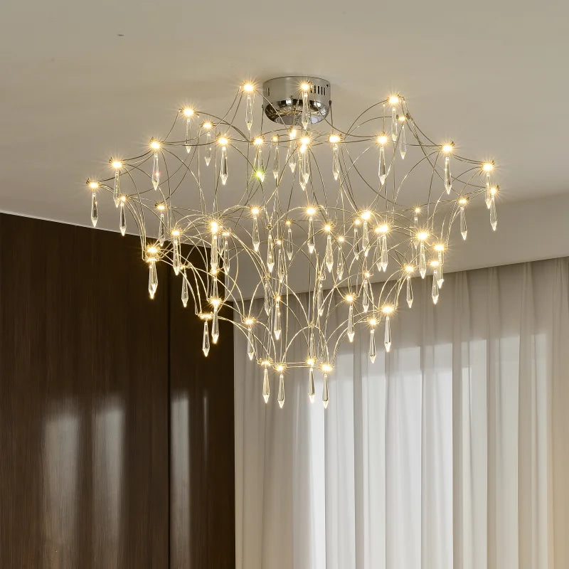 Axyaa Modern LED Crystal Star Lamp for Living Room Villa