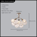 Axyaa Glass Ball Ceiling Chandelier for Modern Room Decor