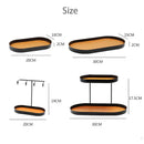 Axya Metal Jewelry Storage Tray & Leather Shelf with Hooks, Nordic Style, Living Room Entryway Storage, Home Decoration