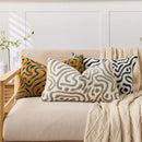 Axyaa Abstract Art Textured Accent Pillow Cover