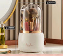 Axyaa 360° Rotating Makeup Brushes Holder & Cosmetic Organizer for Clear Jewelry Container