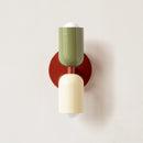 Axyaa Nordic LED Wall Sconce 2 Heads Colorful Lampshade for Bedroom & Living Room