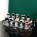 Axyaa Acrylic Stand Display Rack Anime Figure Storage Case Clear Organizer Shelf