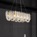 Axyaa Crystal Chandelier Pendant Light for Living Room and Bedroom