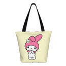 Axyaa Hello Kitty Tote Bag: Cute Kawaii Cartoon Top Handle Zipper Bag for Women