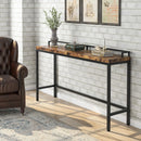 Axyaa Retro Brown Long Narrow Console Entryway Table - 70.9 Inch