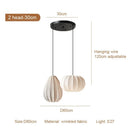 Axyaa Nordic Wabi Sabi Fabric LED Pendant Lights Chandelier for Dining Room