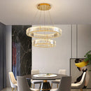 Axyaa Crystal Chandelier Pendant Light for Living and Dining Room Lighting